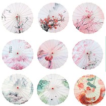 Printed decorative umbrella cheongsam catwalk dance umbrella square dance prop umbrella dancing umbrella ceiling craft umbrella back to her family umbrella