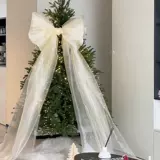 Декор с бантиком ручной работы, рождественская атмосферная подвеска