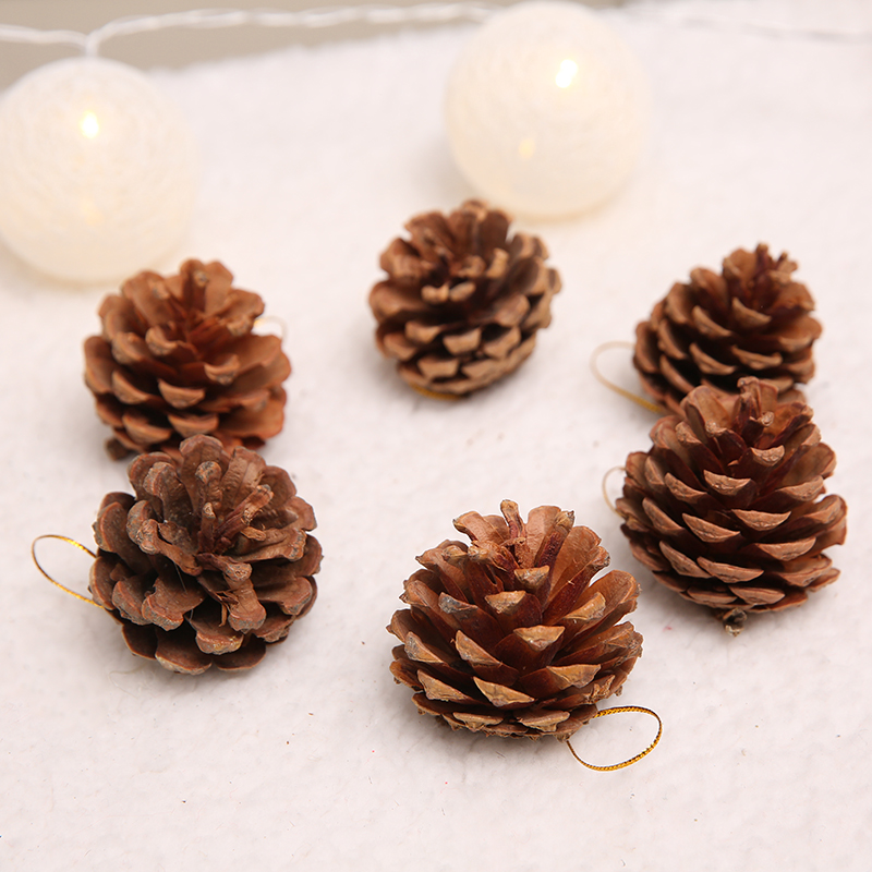 Christmas Decorations Christmas Tree Hanging Accessories Golden Pine Nuts Photoshoot Log Pine Fruit Scene Arrangement Supplies-Taobao