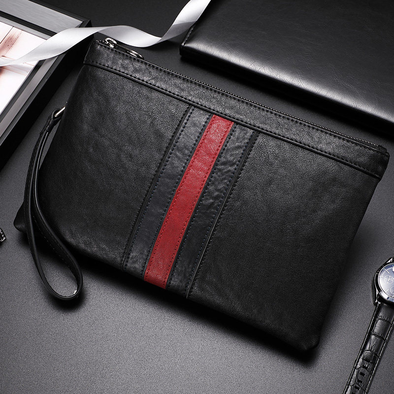 Handbags Male Business OL Leisure long Wallet Fashion New Genuine Leather Wrist Bag Clip Bull Leather Men Hands Bag-Taobao