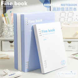 Loose-Leaf B5 Detachable Notebook High-Value Shell Junior High School Special Wrong Question Book Push-Pull Coil Book High School Students Thickeneded Homework Registration Book A5A4 Notepad Does Not Hurt the Hand