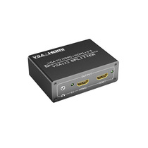 VGA to HDMI HDMI Splitter 1 In 2 Out One In 2 Out Converter with Audio Output Simultaneous Display