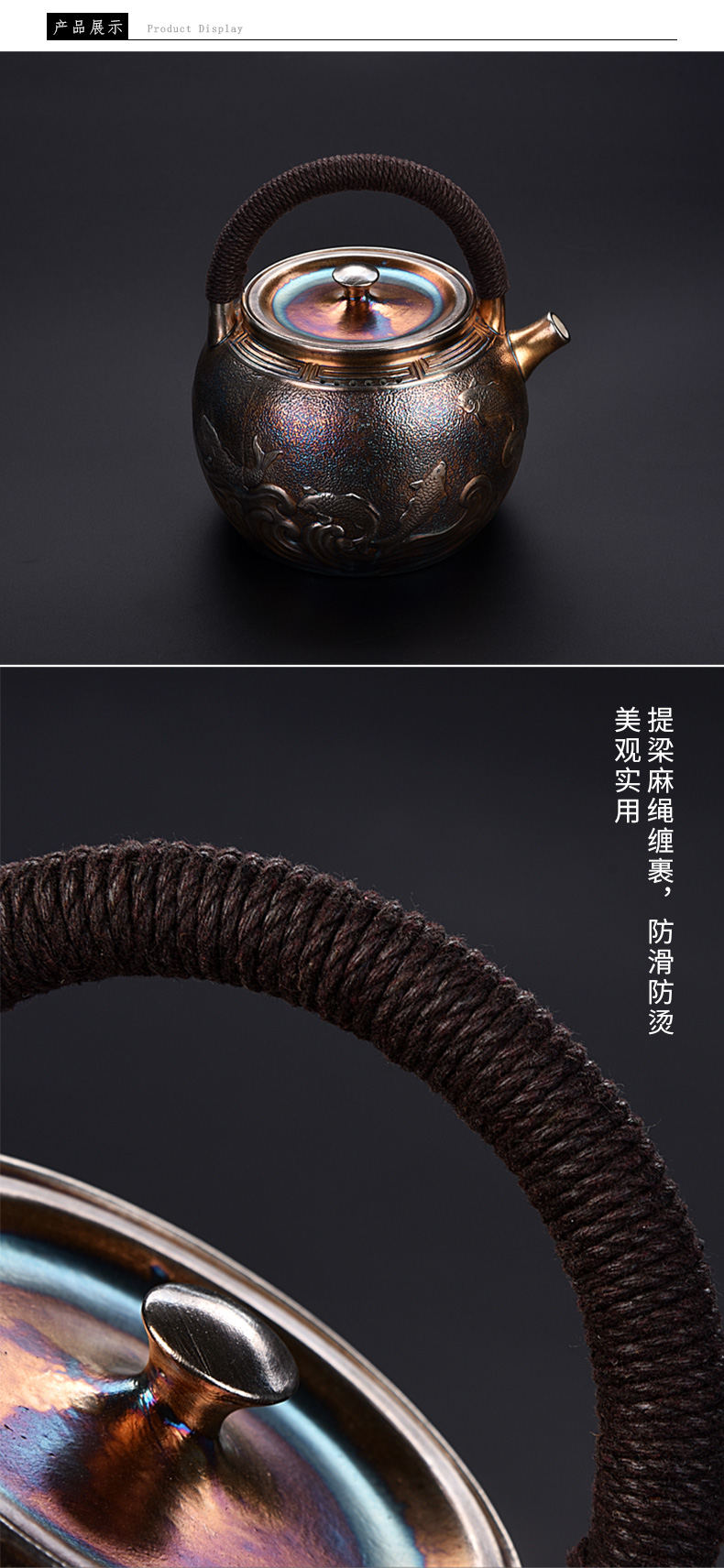 Vatican let gode coppering. As copper teapot cooked tasted silver gilding tea retro large teapot kettle kung fu tea set