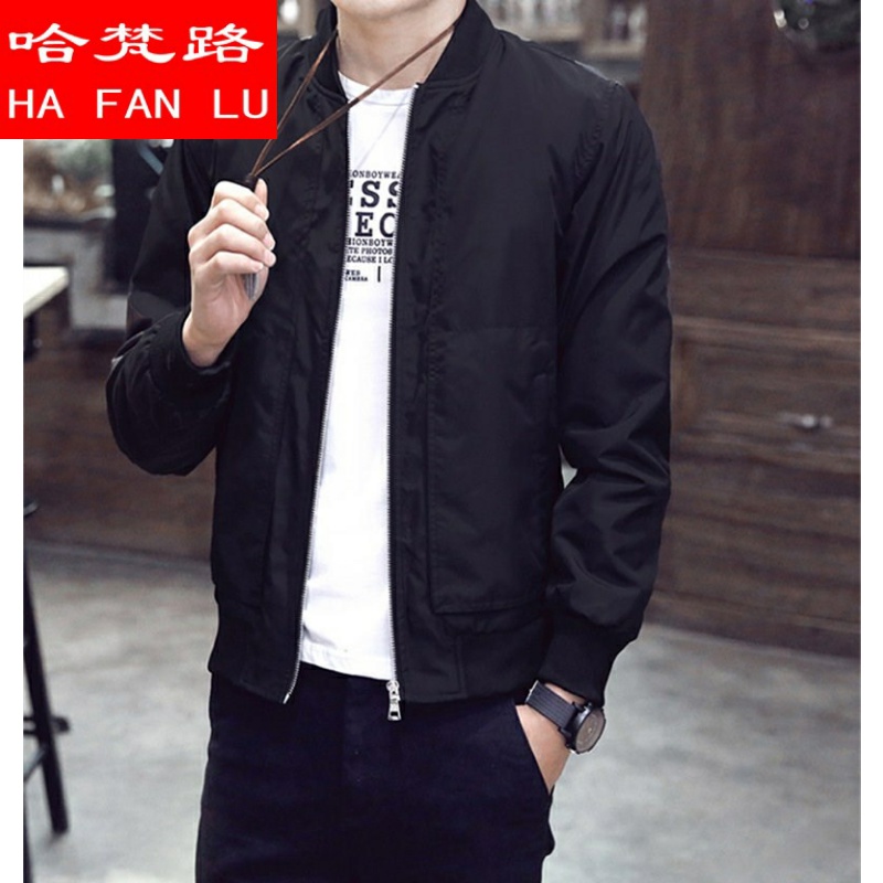 . Jacket giản dị mùa xuân trẻ bông nam và cơ thể mùa thu rơi bên ngoài áo khoác Mỹ trung niên nam giới.