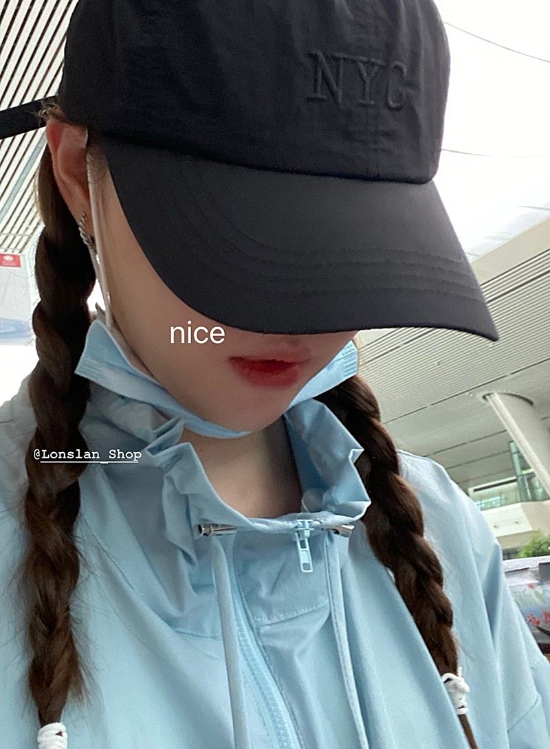 Lonslan acc Five-color letter Nylon Breathable Glossy baseball Cap Adjustable