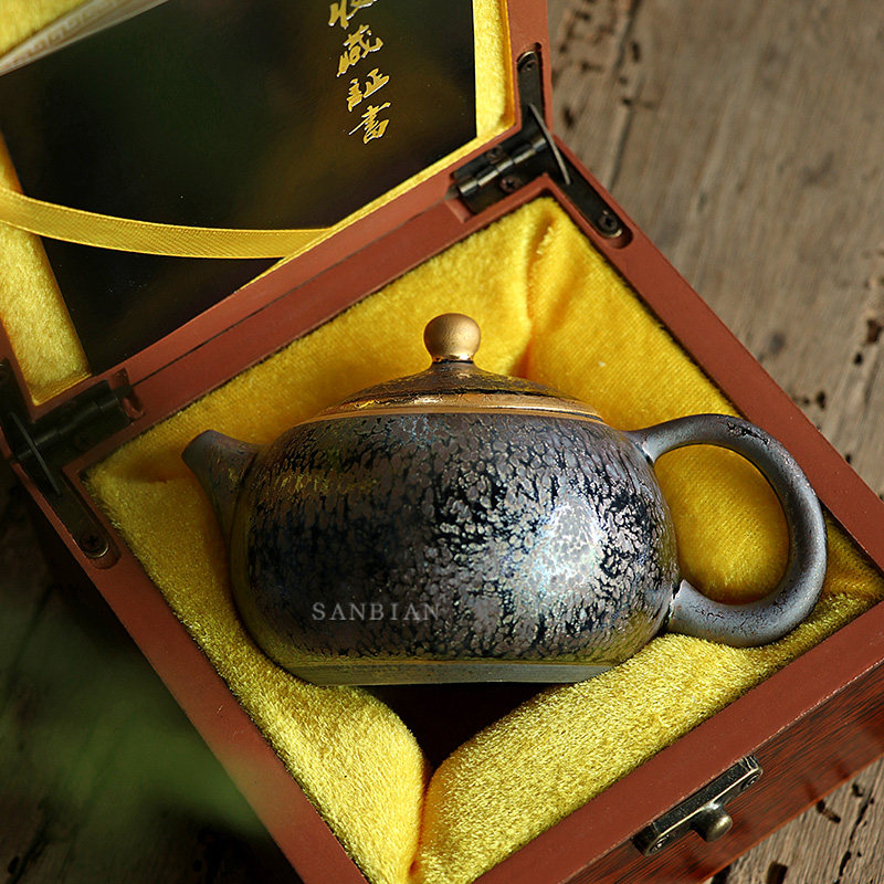 Three times Zeng Guangxiu Master Tiannoi built a teapot 24 K gold pure hand - made West pot pot tea pot single pot