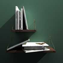 Word shelf brass black walnut bathroom wall shelf wall-mounted bathroom copper custom