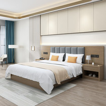 Nanning factory direct selling hotel furniture standard room full set hotel bed simple hotel room TV cabinet bed customization