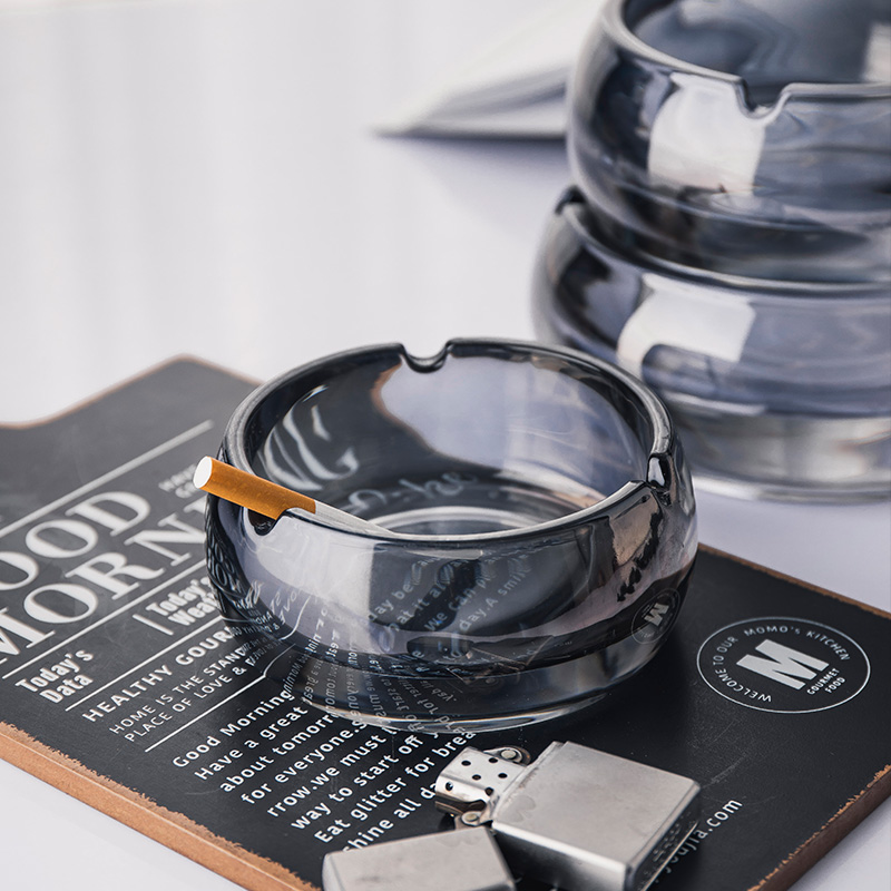 Cigarette Ash Trays Creativity Personality Trend Home Living Room Anti Fly Ash Office Atmospheric Brief glass Large Number multifunction