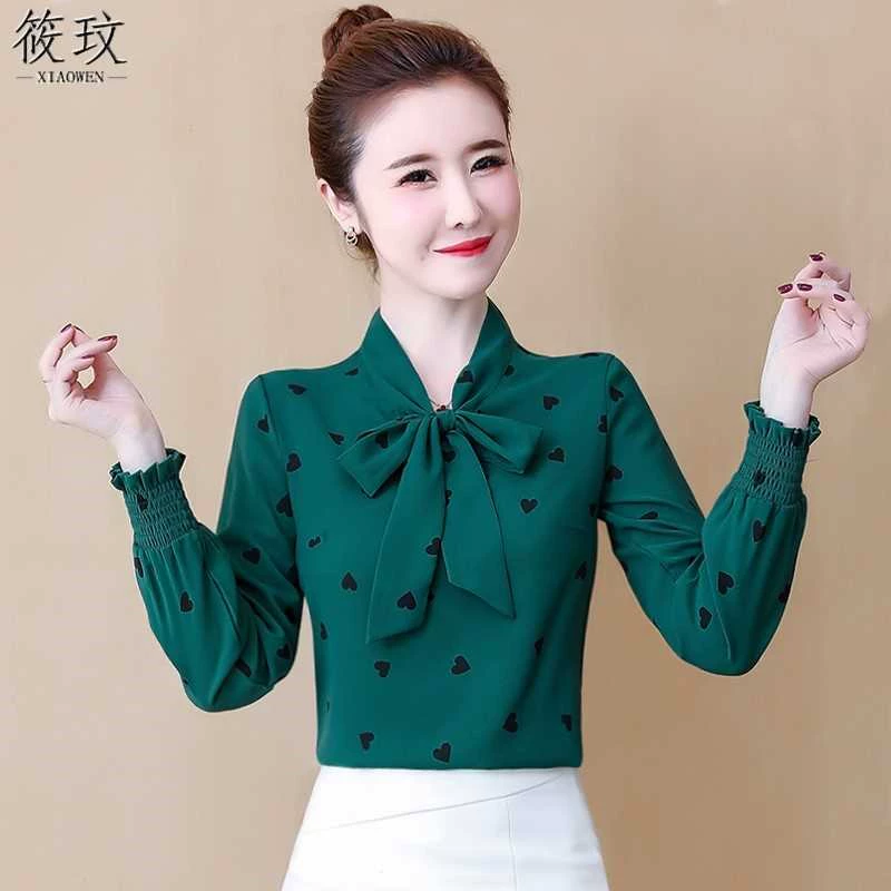 2020 áo sơ mi phong cách phương tây mới của phụ nữ áo sơ mi nữ mùa hè áo sơ mi voan mùa hè quần áo phụ nữ mùa xuân và mùa thu - Áo sơ mi chiffon ren
