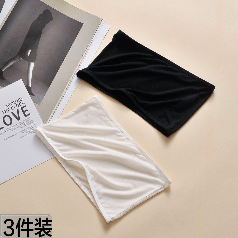 MoDel black lingerie girl wrapped in chest thin one piece of rub chest lap bottom anti-walking light without shoulder strap round chest