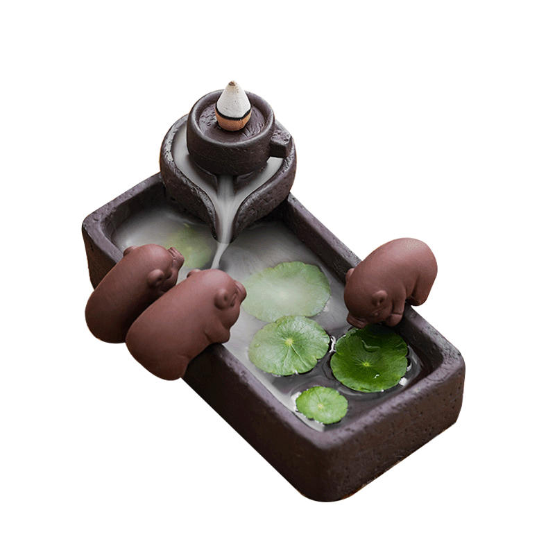 禅意无相观音盘香炉檀香沉香熏炉室内茶道书房陶瓷工艺品家用摆件