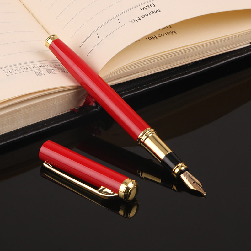 Students male and female high-end practice calligraphy pen gift gift metal iridium ink pen teacher special custom-made