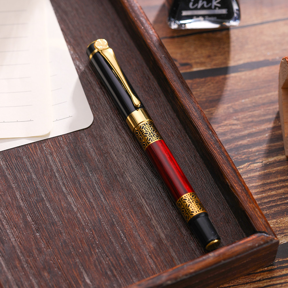 Student teacher calligraphy practice high-end iridium gold pen business retro gift gift art sharp point ink pen