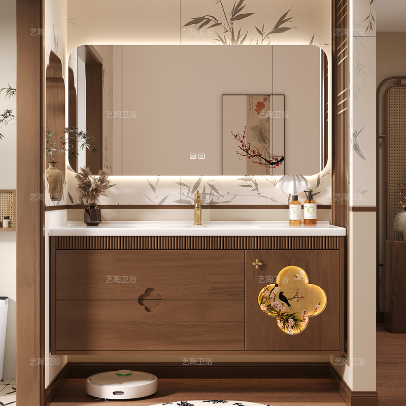 New Song-Style Aesthetic Bathroom Cabinet Washbasin Cabinet Combination Bathroom Cabinet Washbasin Sink Vanity