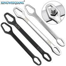 Double-head self-tight 8-22mm adjustable wrench for household maintenance wrench with abnormally-shaped head wrench for both ends