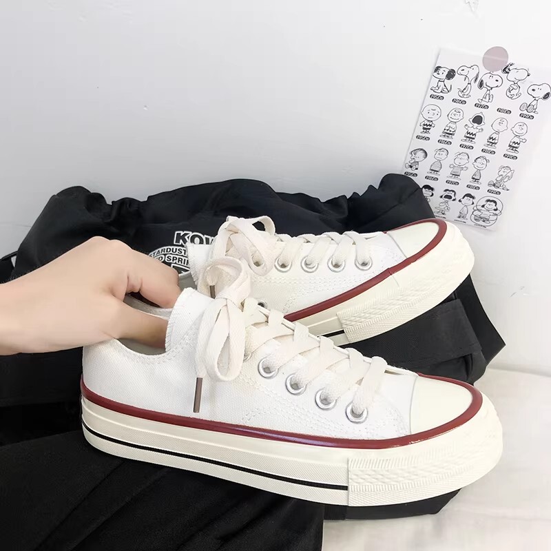 Allstar Converse Women's Shoes 1970S Classic Low-Top Canvas Shoes for Men and Women, Versatile Student Casual White Sneakers