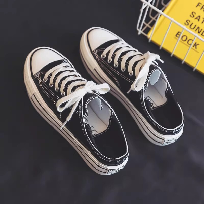Allstar Converse Spring New Style Half-Slip Thick-Soled Canvas Shoes for Women, Versatile Slip-On White Casual Sneakers