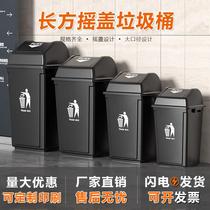 Manufacturer direct sales with cover antistatic trash can large capacity black antistatic trash can laboratory dust-free special