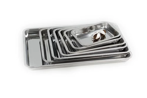 Высококачественная прямоугольная обеденная тарелка из нержавеющей стали, увеличенная толщина