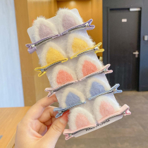 Plush cat hairpin female cat ears small clip headwear childrens cute internet celebrity hair card top clip duckbill clip