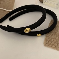Korean style ancient gold high-end versatile headband for women to wash their faces when going out simple hairpin Korean headband hair accessories headband hair press