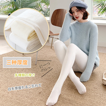 Spring and autumn style white beating bottom pants female outside wearing high waist display slim autumn winter thickened garnter day tying pantyhose grown-up