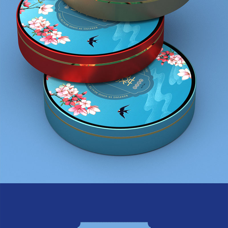 товар из китая 新款干盏燕窝包装礼品盒50克空盒250克圆形金边亚克力可定制现货 Core filled