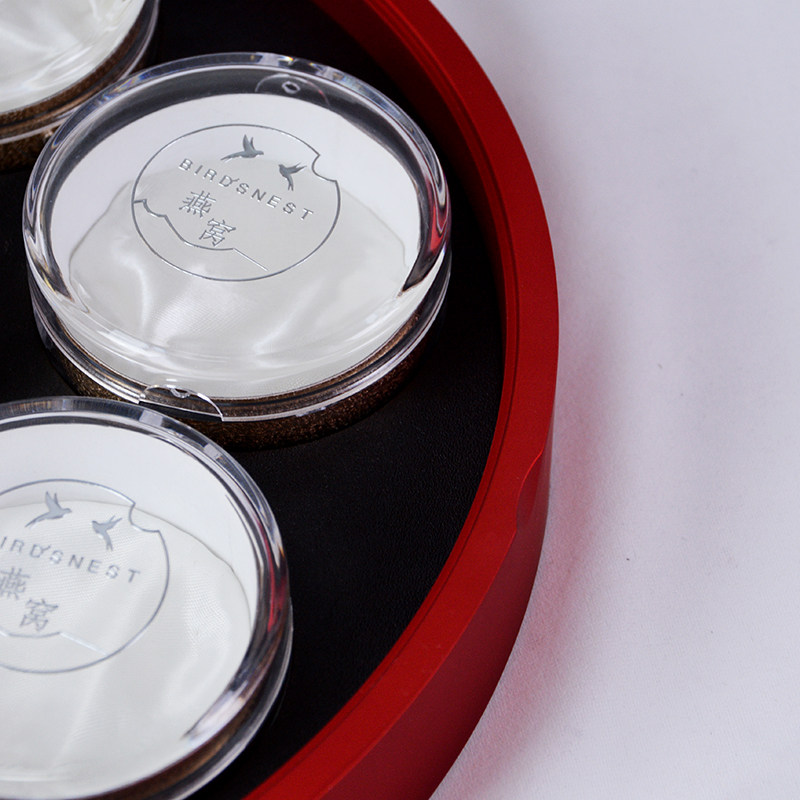 Птичье гнездо пакет 燕窝空盒子通用定制亚克力透明内盒滋补圆形红色100克装包装礼盒