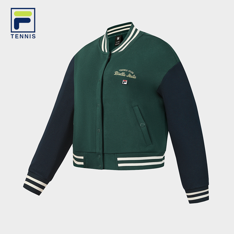 Fila Official Women's Knitted Long-Sleeved Jacket 2026 Spring Sports Loose Baseball Jacket A11W613512F