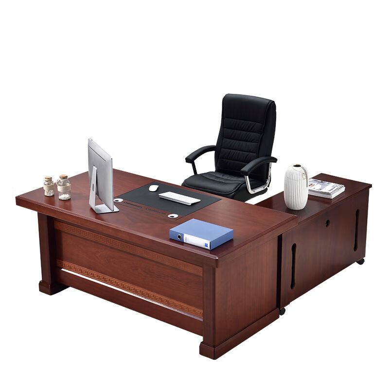 Shinkyung Office Furniture Owner Table Desk Paint Sticker Solid Wood Leather President Table Big Bandae Manager Table 1 8 m-Taobao