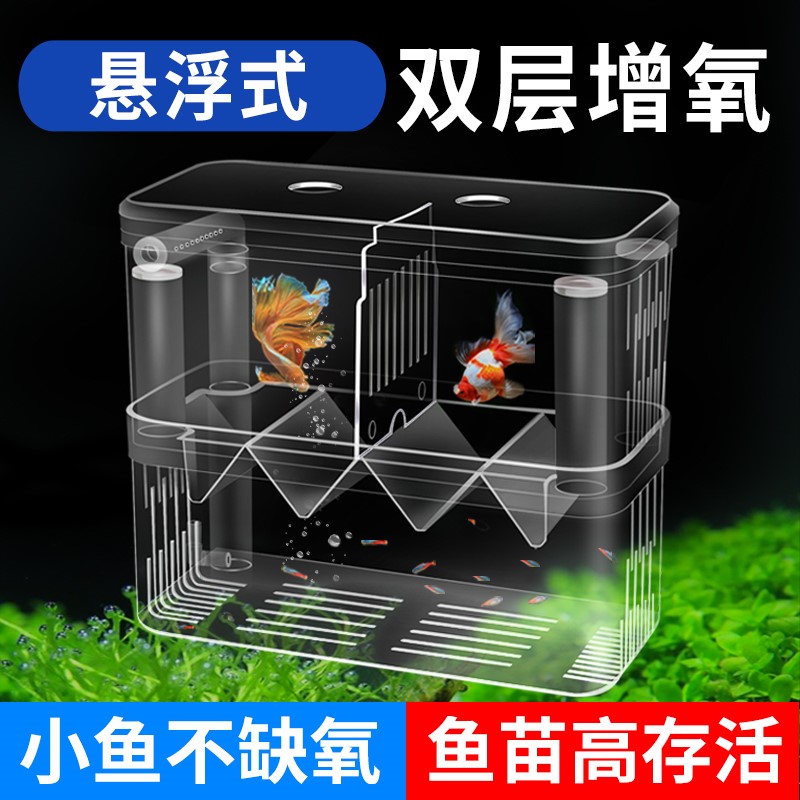 Tropical Fish Fry Isolation Box Hatchbox Fish Tank Fish Tank Small Production House Peacock Fish Breeding Net Spawning ^ Separation Box