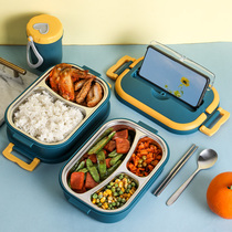304 stainless steel lunch box office workers large capacity insulation bento box divider type primary school students double lunch box