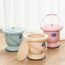 300 catties load-bearing toilet seat childrens high-leg adult bedpan chamber pot thickened spittoon covered handle