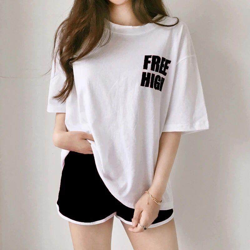Summer Korean version of pajamas women's short-sleeved summer suit loose sports students large size 200 pounds casual home clothes