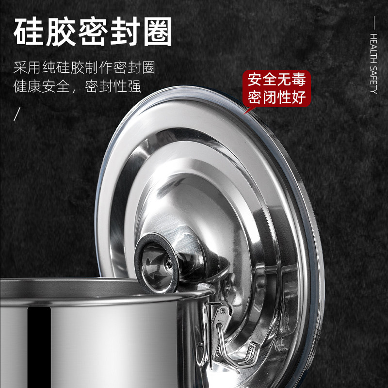 [USD 38.11] 304 Stainless Steel Oil Bucket Bucket Thick Sealed Bucket