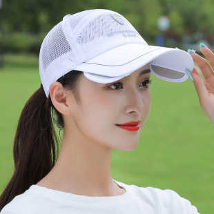 女性の日よけ帽子夏の日よけ帽子女性の夏の日よけ帽子ひさし野球帽格納式帽子屋外メッシュ帽子
