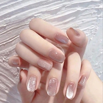 Fan-style nail style light and luxurious mealnail finished nail applique with short cute advanced senses Wear nail for summer disassembly
