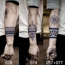 Tattoo Sticker Man Arm Juice Flower Arm Dark Black Ensemble Trend Emulation Sashimi Paste Non permanent female European and American Style