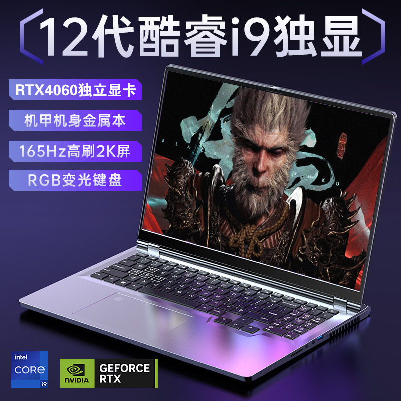 Высокопроизводительный игровой ноутбук Core i9 + RTX4060 с независимым дисплеем, легкий ноутбук для занятий киберспортом и бизнесом для студентов