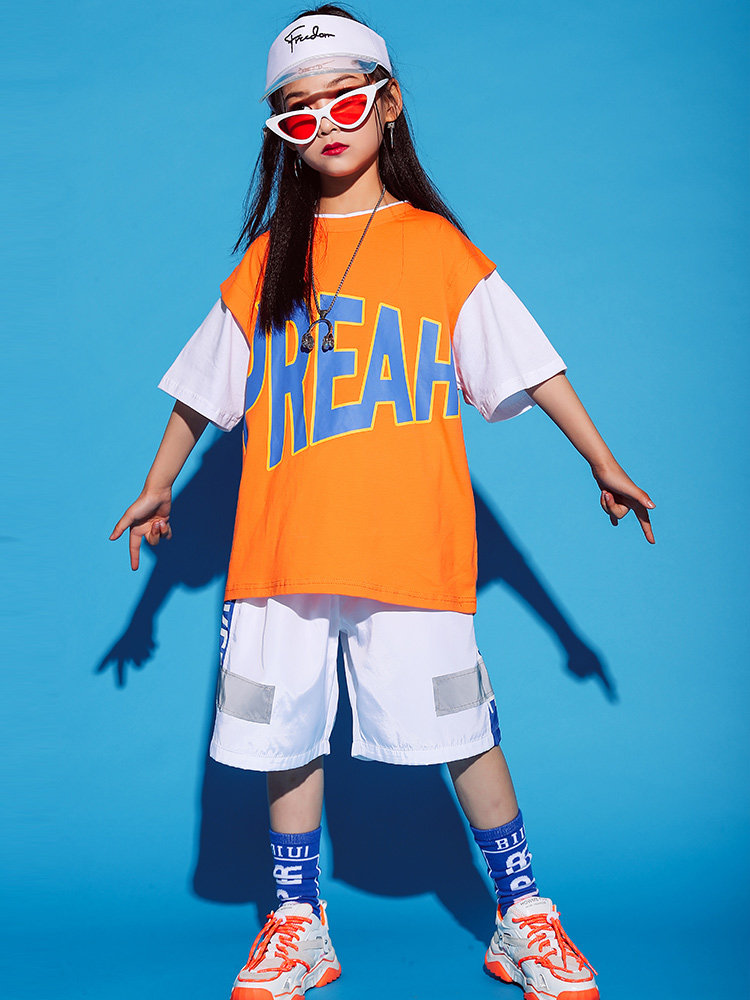 Hip-hop trendy clothes for girls, handsome boys, hip-hop style suits, children's catwalk costumes, children's trendy clothes