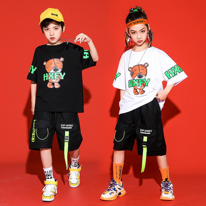 June 1 children's costumes street dance trendy clothes boys hip-hop suits national trendy girls jazz dance costumes catwalk trendy brand