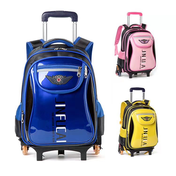 Primary school bully waterproof Lalever schoolboy 2-3-6 grade male girl climbing stairs with wheel child hand drag
