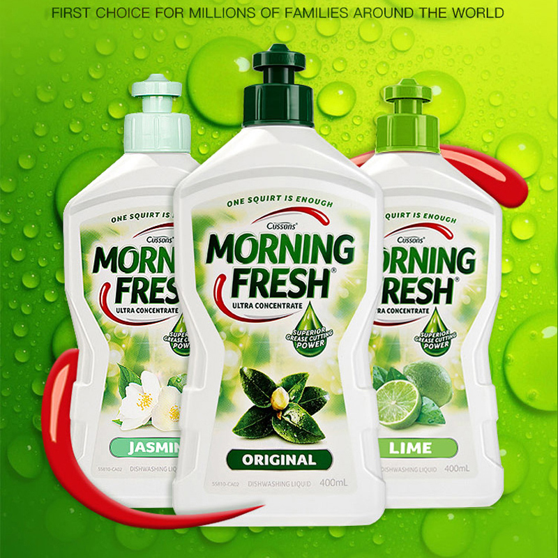 澳洲进口morning fresh洗洁精浓缩家庭装家用小瓶不伤手原味400ml