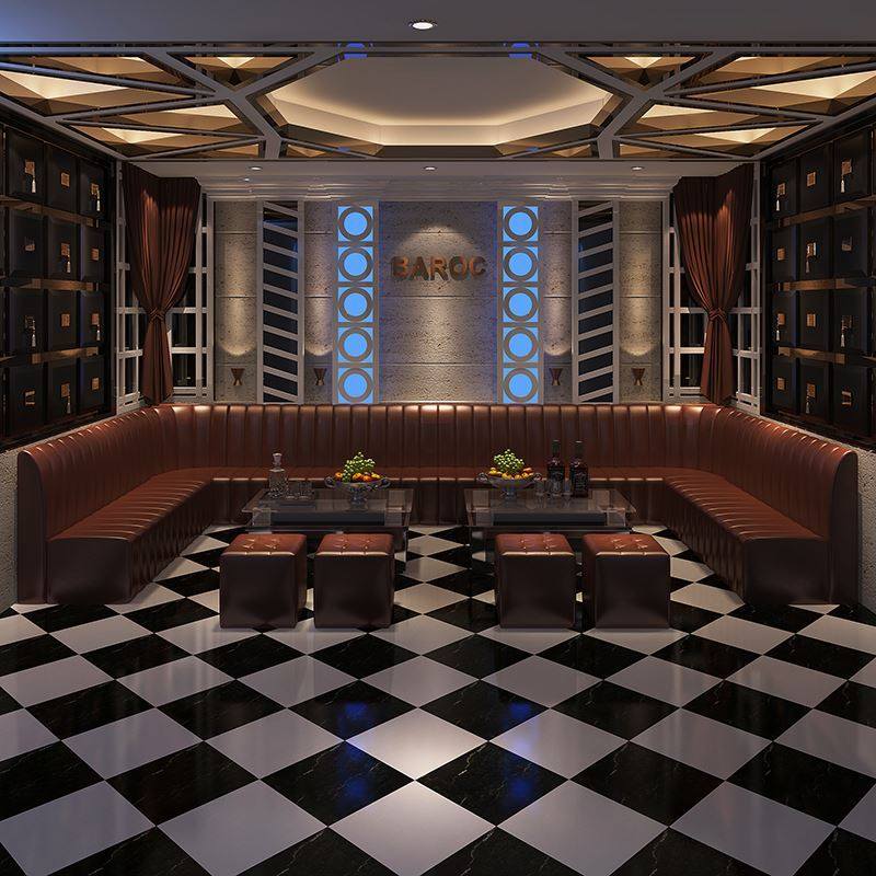 Custom Rehearsing Room Ktv Sofa Beauty Parlour Luminous Tea Table Bar Loose Terrace Clear private clubhouse seat Composition