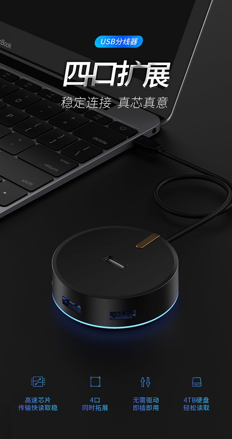 Suohuang USB bộ chia tách bộ chuyển đổi đa cổng loại trung tâm trung tâm điện thoại di động máy tính xách tay bên ngoài một - USB Aaccessories
