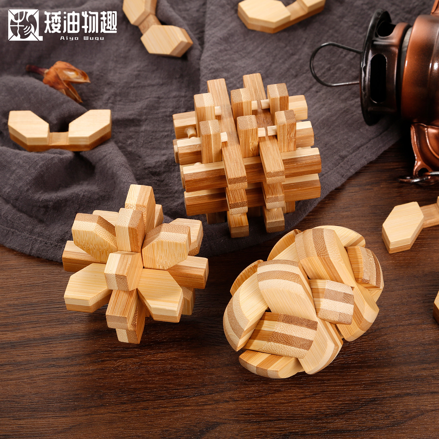 Large number of holes Minglock Ruban ball lock Rugby Shauhan Mayflower lock rice word lock Bamboo Adult Puzzle Toy