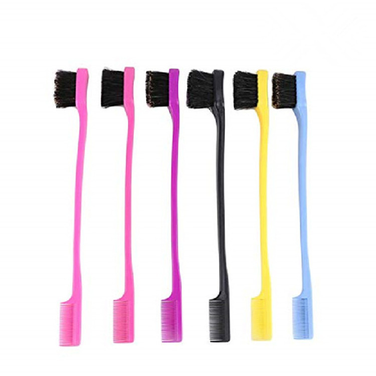 Amazon explosive lady double head brush dress brush eyebrow comb eyelash brush manufacturer direct sales of logo