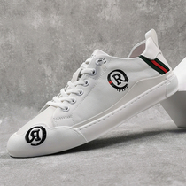 Shoes mens wave shoes 2022 new spring genuine leather breathable small white shoes mens casual shoes pure leather European Station mens shoes