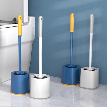 Toilet brush no dead angle decontamination 2024 new home bathroom cleaning brush with base long handle toilet cleaning brush